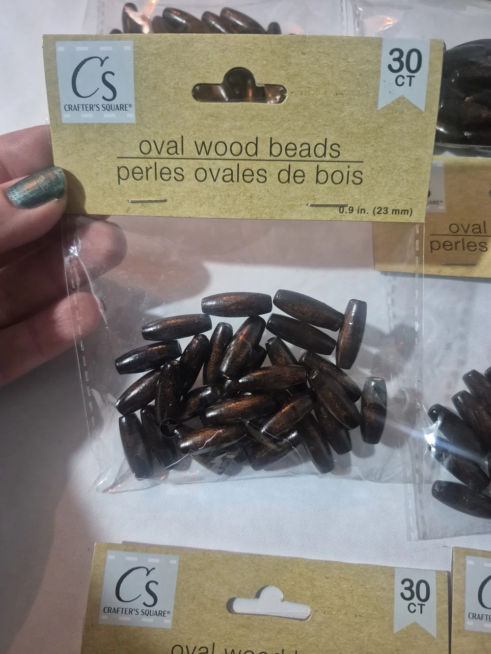 Craft Dark Brown Oval Wood Beads - Multiple Packs